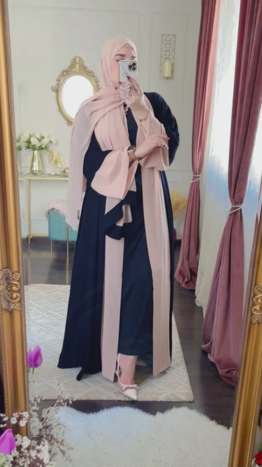 Elegant abaya with hijab by Al Shiekha