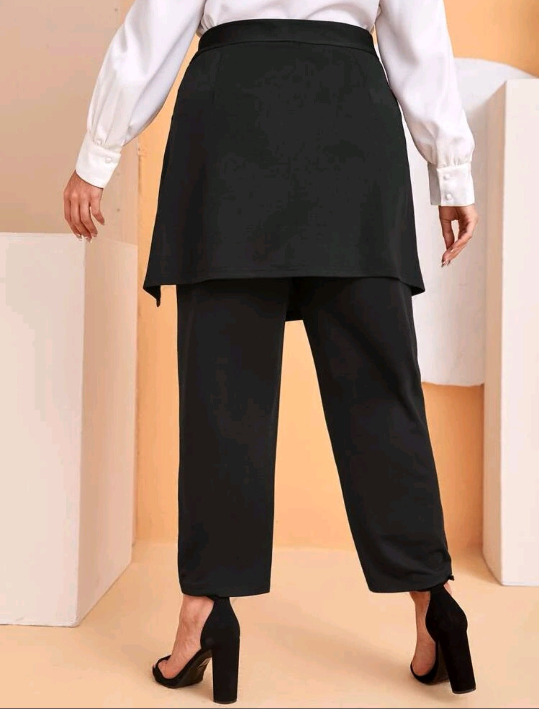 Wrap knot pants with skirt