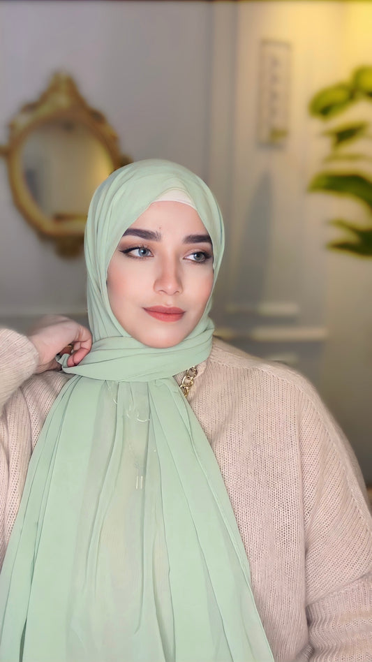 Mint Green Chiffon Hijab