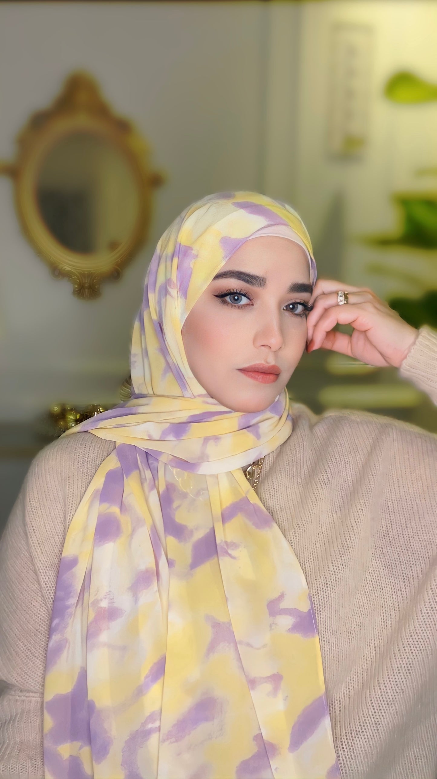 Tie Dye Chiffon Hijab