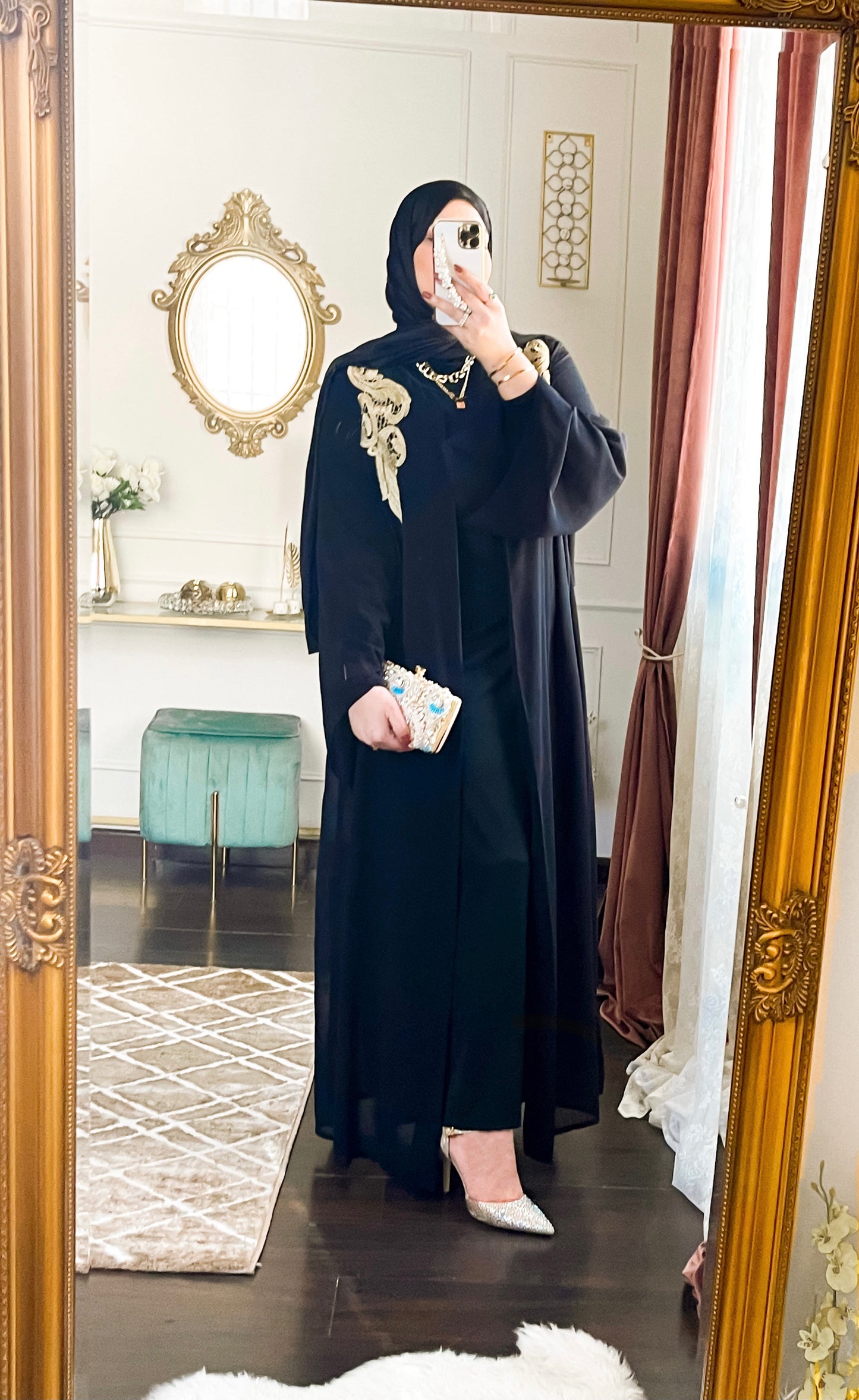 Belted Abaya With Sleeveless Dress