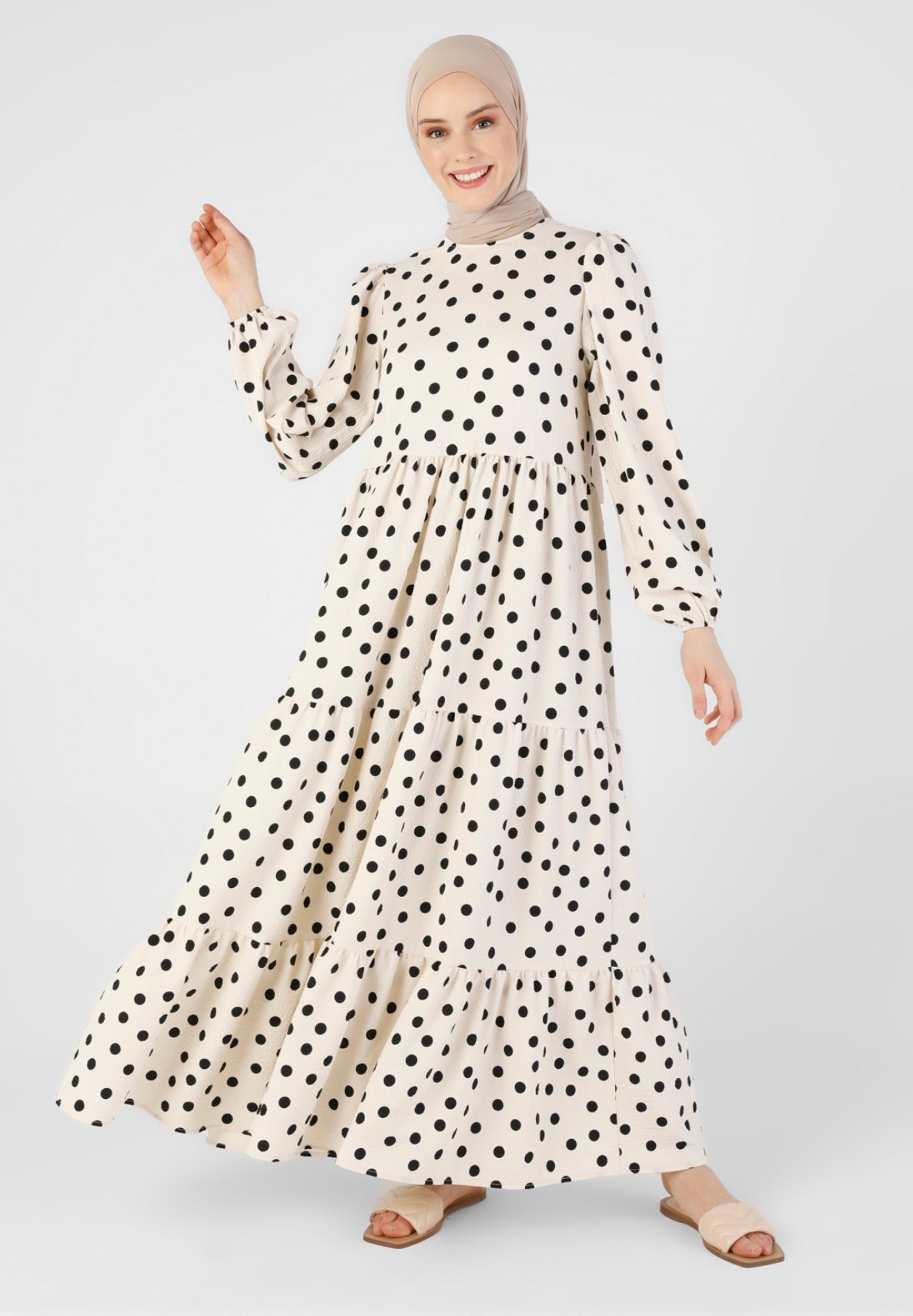 Polka Dots Tiered Dress
