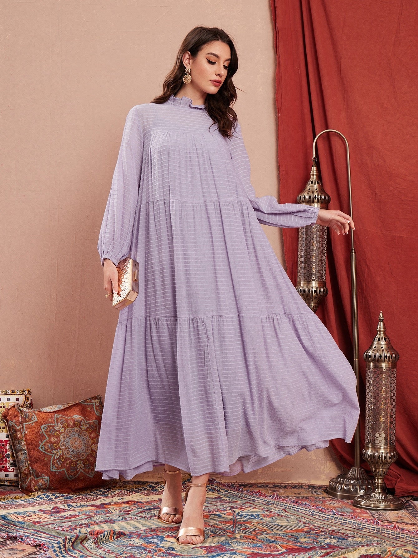 Oversized Long dress with inner cami