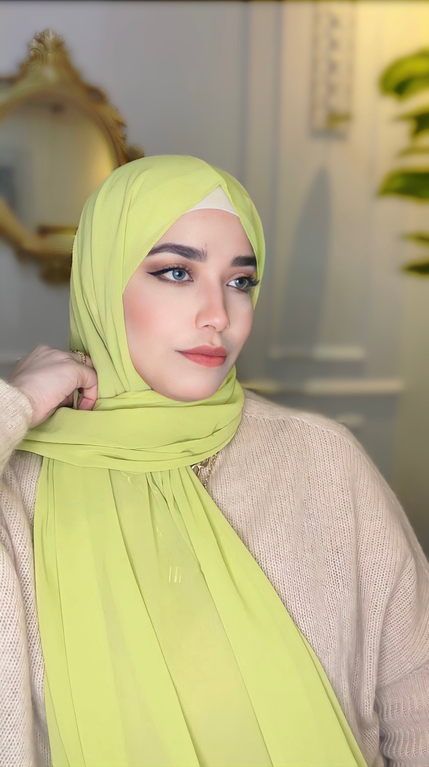 Pastel Lemon Chiffon Hijab