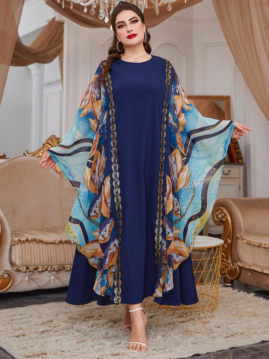 Batwing sleeve dress