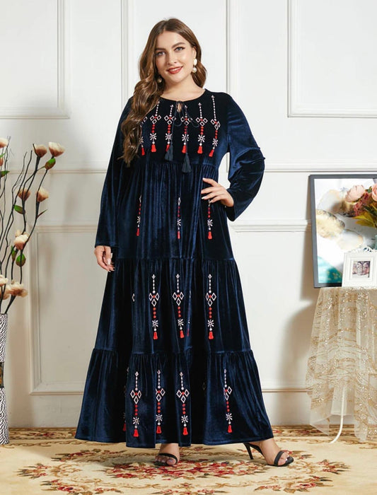 Embroidered Long Dress