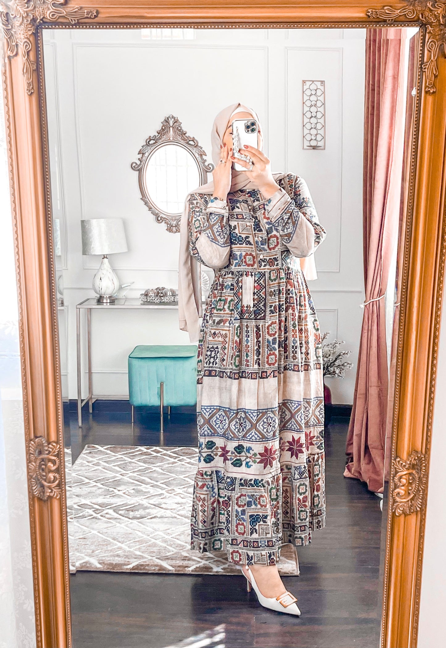 Printed Long Dress