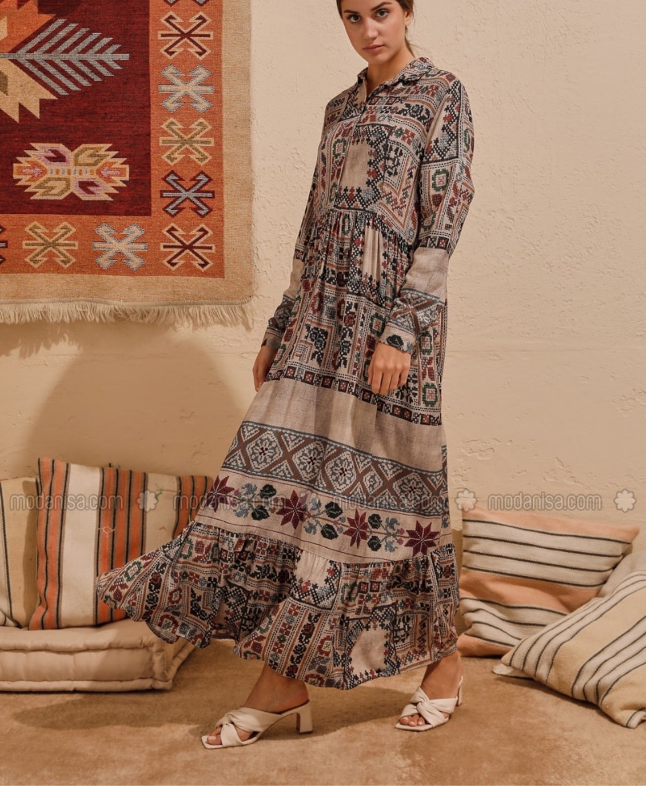 Printed Long Dress