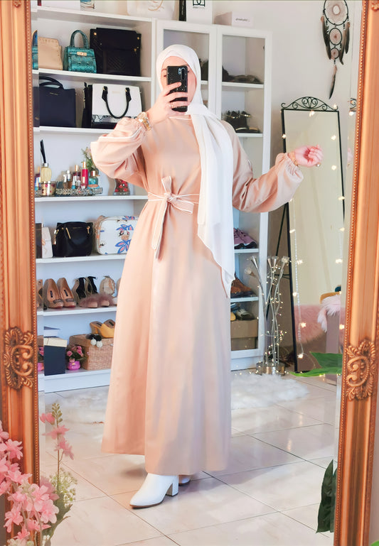 Belted Modest Dress