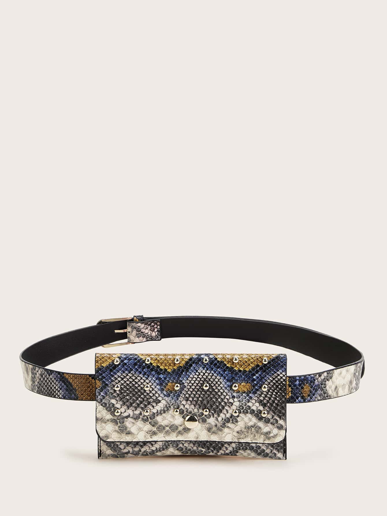 Snake pattern waist bag
